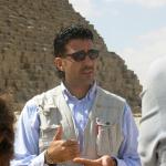 Elia lecturing at the Great Pyramid - Egypt